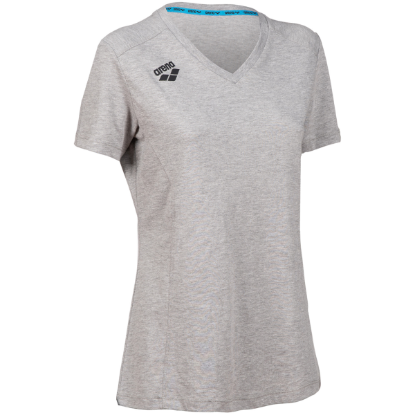 Arena W Team T-Shirt Panel S medium grey heather Damen