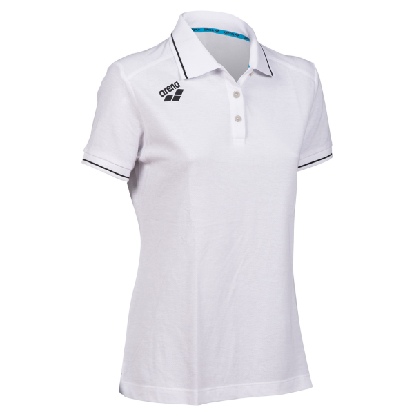 Arena W Team Poloshirt Solid Cotton L white Damen