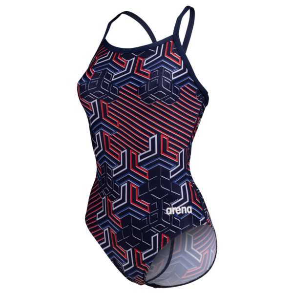 Arena W Arena Kikko Pro Swimsuit Lightdrop Back D 34 navy/team redwhiteblue Damen