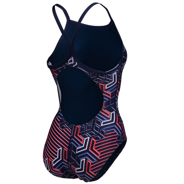 Arena W Arena Kikko Pro Swimsuit Lightdrop Back D 34 navy/team redwhiteblue Damen Produktbild 1