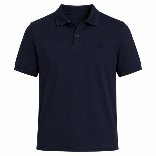 Arena M Poloshirt Solid Cotton Piquet L navy/aqua Herren