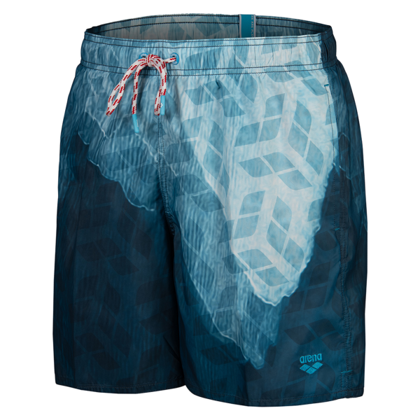 Arena M Beach Boxer Placed XXL white/water/monogram Herren