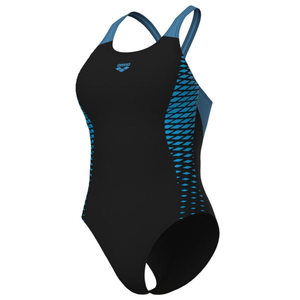 Arena W Arena Openings Swimsuit V Back Lb D 38 black/turquoise Damen