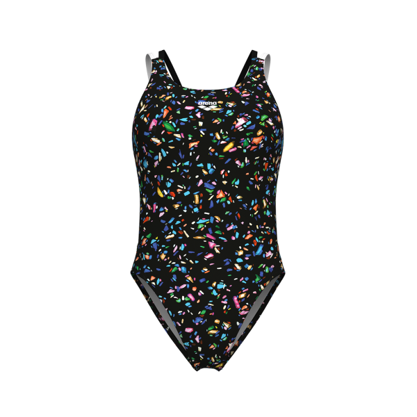 Arena W Arena Confetti Swimsuit Swim Tech Multi D 36 black multi/black/white Damen