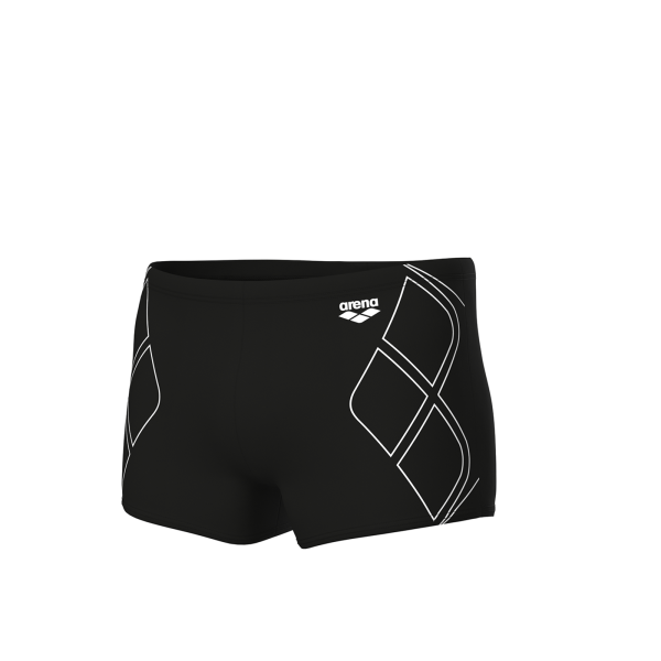 Arena M Arena Graphic Swim Short D 8 black/white Herren