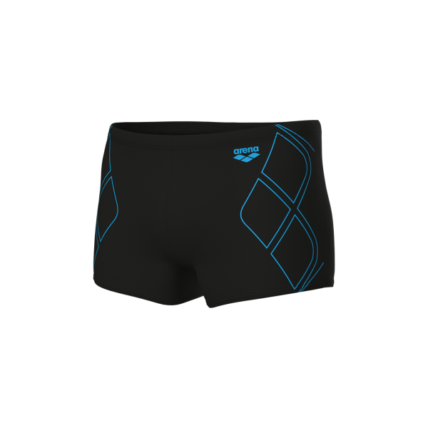 Arena M Arena Graphic Swim Short D 7 black/turquoise Herren