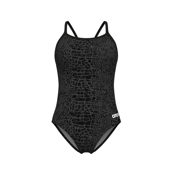 Arena W Arena Snakeskin Swimsuit Lightdrop Back D 42 black/team black Damen