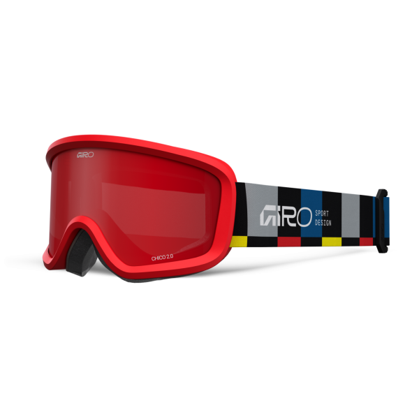 Giro Chico 2.0 Flash Goggle one size black blocks amber scarlet S2 Unisex