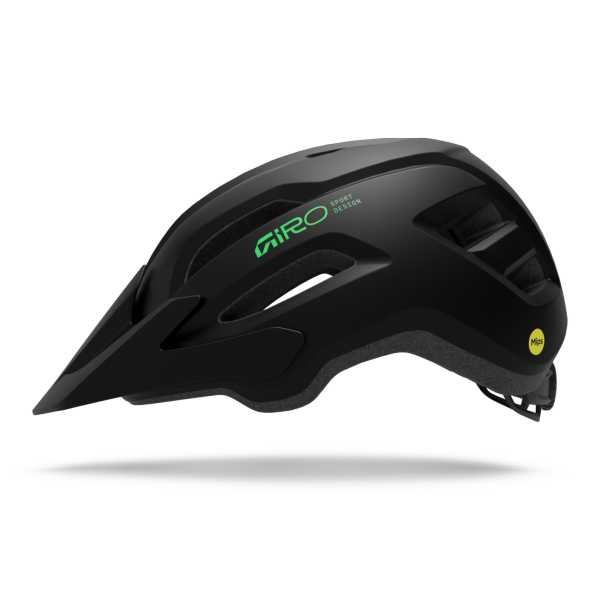 Giro Fixture II Youth MIPS UY 50-57 matte black/vivid green Unisex Produktbild 1