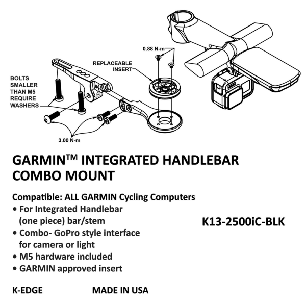 K-Edge K-EDGE GARMIN IHS Combo Mount one size black Produktbild 2