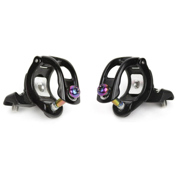 SRAM Disc Brake Lever Clamp, MatchMakerX, Pair, Rainbow gloss black/rainbow hardware
