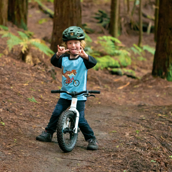 Kids Ride Shotgun Dino Windproof Kids MTB Jersey 4 Y blue Jungen Produktbild 1