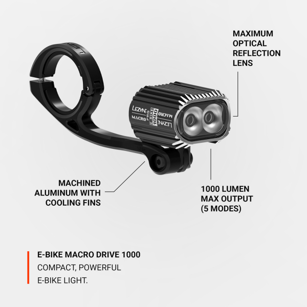 Lezyne E-Bike Macro Drive 1000 Front BES3 one size black Produktbild 3