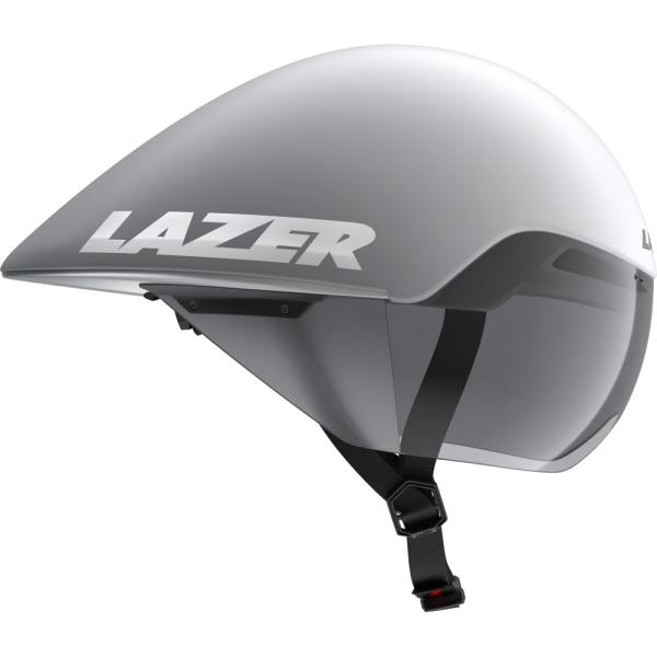 LAZER LAZER Helm Volante KinetiCore Triathlon/Zeitfahren Matte White Silver (M) 55-59