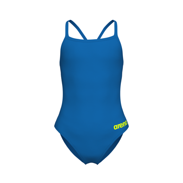 Arena G Team Swimsuit Challenge Solid 116 blue river/artic lime M&auml;dchen