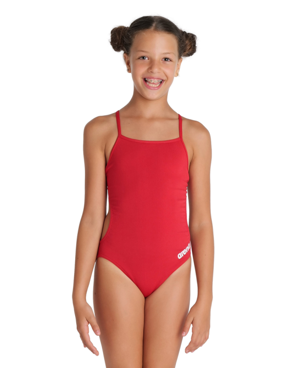 Arena G Team Swimsuit Challenge Solid 164 red/white M&auml;dchen