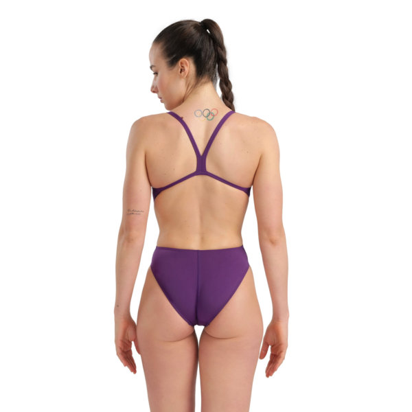 Arena W Team Swimsuit Challenge Solid D 30 plum/white Damen Produktbild 3