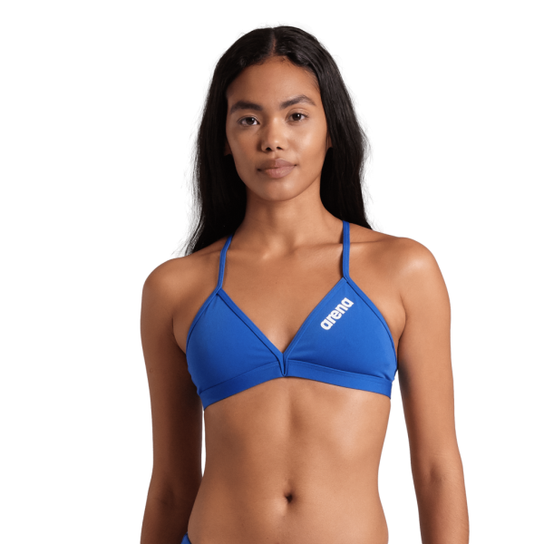 Arena W Team Swim Top Tie Back Solid D 42 royal/white Damen