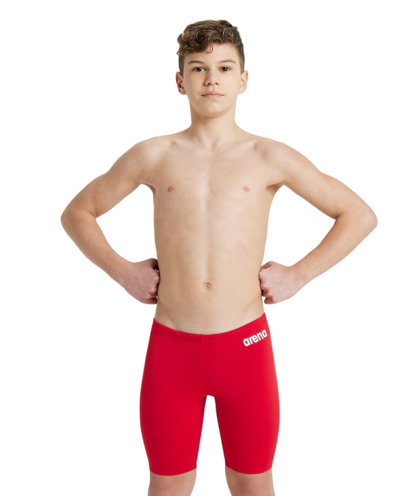 Arena B Team Swim Jammer Solid 152 red/white Jungen
