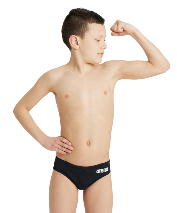 Arena B Team Swim Briefs Solid 152 black/white Jungen