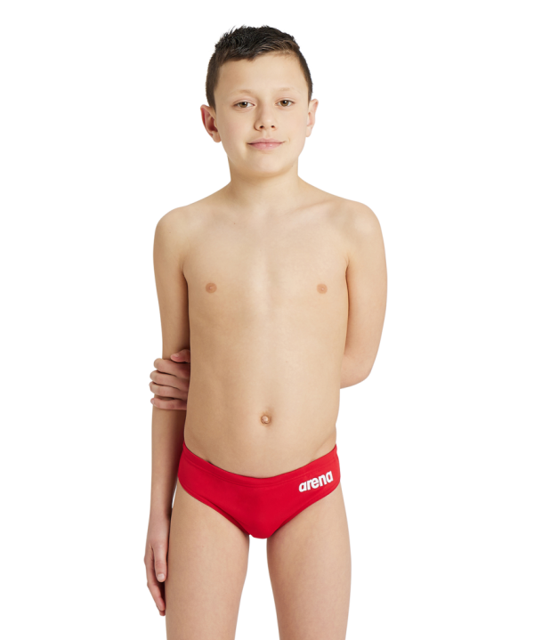 Arena B Team Swim Briefs Solid 164 red/white Jungen