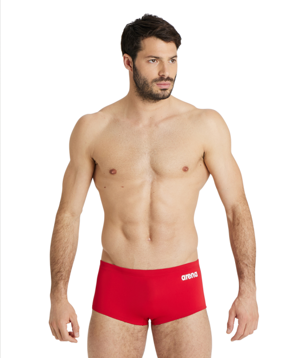 Arena M Team Swim Low Waist Short Solid D 4 red/white Herren