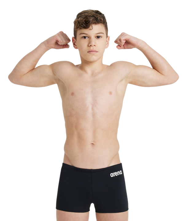 Arena B Team Swim Short Solid 152 black/white Jungen
