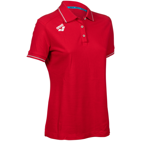 Arena W Team Poloshirt Solid Cotton L red Damen Produktbild 1