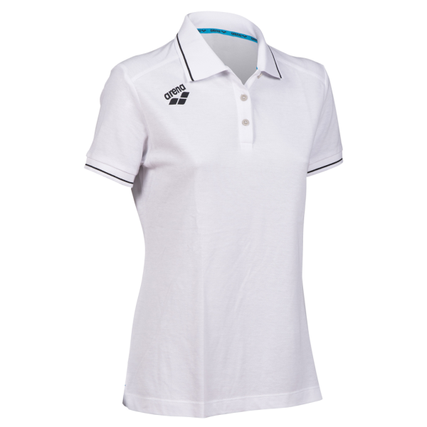 Arena W Team Poloshirt Solid Cotton L white Damen Produktbild 1