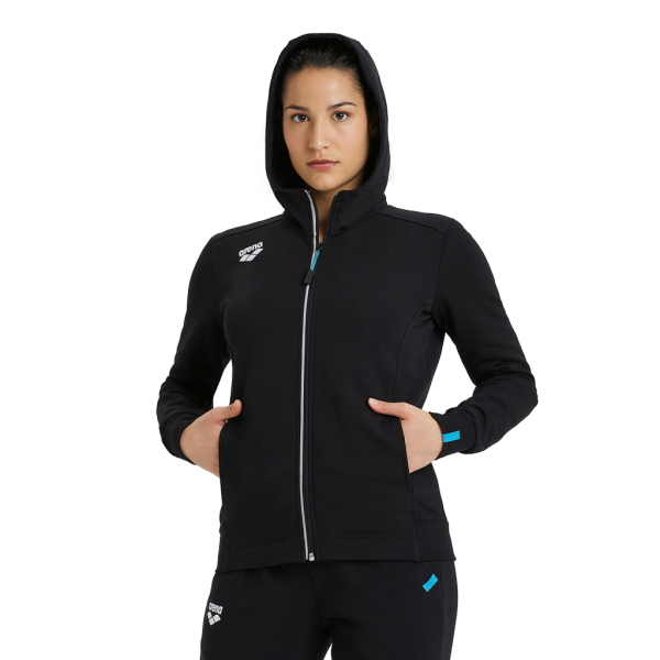 Arena W Team Hooded Jacket Panel XS black Damen