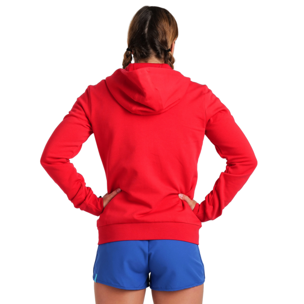 Arena W Team Hooded Jacket Panel S red Damen Produktbild 3