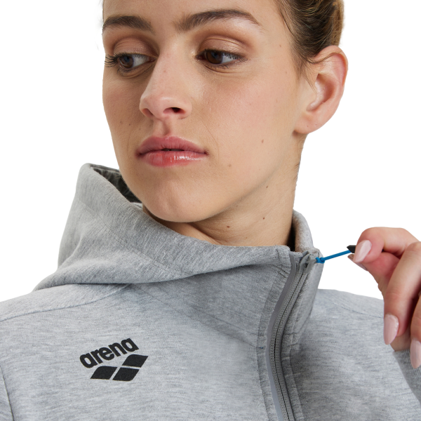 Arena W Team Hooded Jacket Panel L medium grey heather Damen