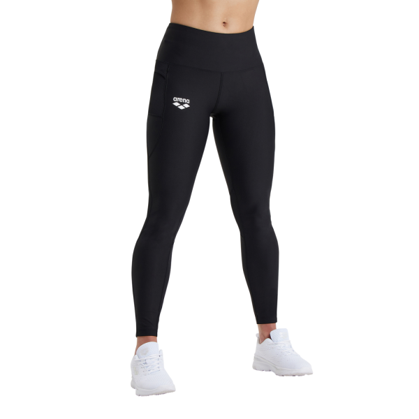 Arena W Team Long Tight Panel L black Damen