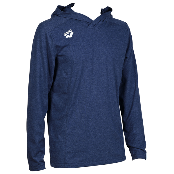 Arena Team Hooded Long Sleeve T-Shirt Panel M navy heather Unisex