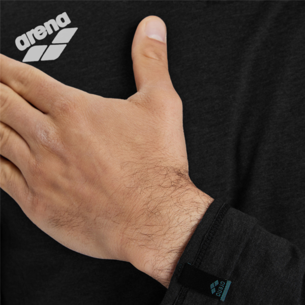 Arena Team Hooded Long Sleeve T-Shirt Panel L black heather Unisex Produktbild 1