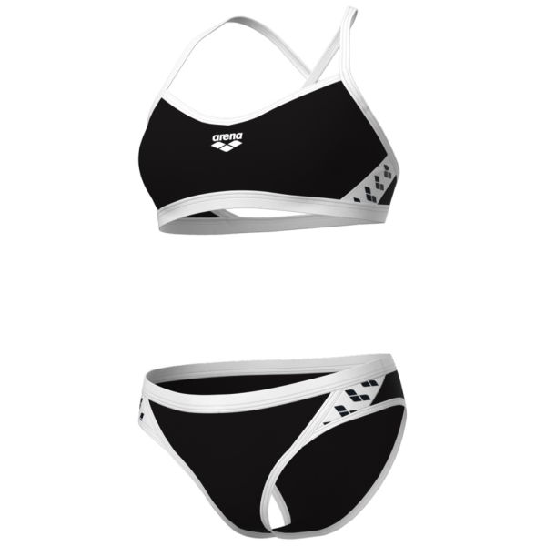 Arena W Arena Icons Bikini Cross Back Solid D 40 black/white Damen Produktbild 1