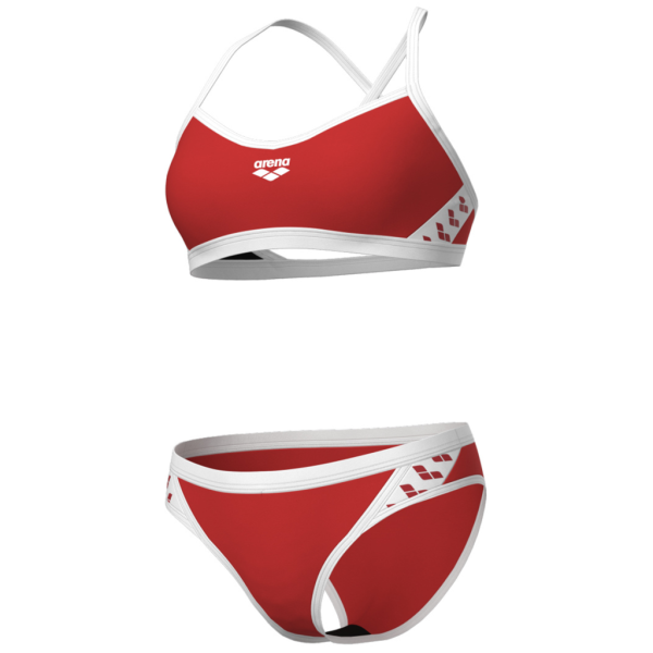 Arena W Arena Icons Bikini Cross Back Solid D 38 red/white Damen Produktbild 1