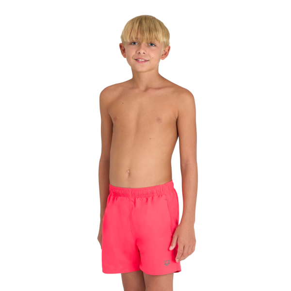 Arena B Beach Boxer Solid R 140 fluo red/dark olive Jungen
