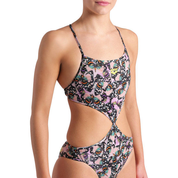 Arena W Rule Breaker Swimsuit Twist'N'Mix R L red onion/multi Damen
