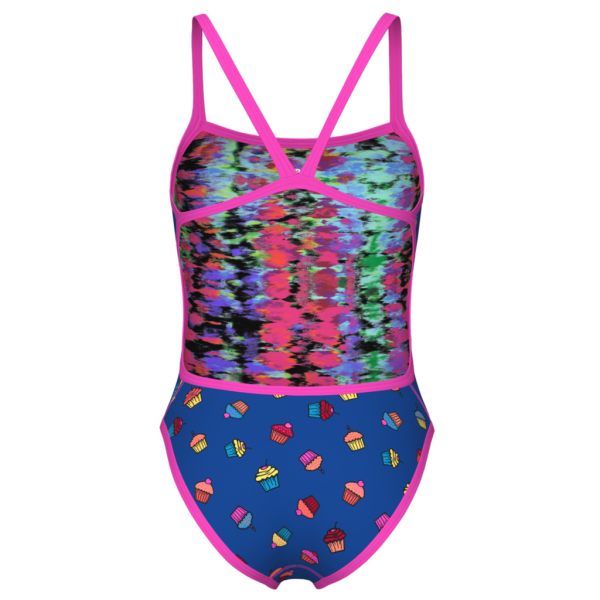 Arena W Arena Reversible Swimsuit Challenge Back D 34 royal multi/shocking pink Damen Produktbild 2