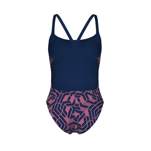 Arena W Arena Escape Swimsuit Challenge Back D 40 navy/team redwhiteblue Damen Produktbild 2