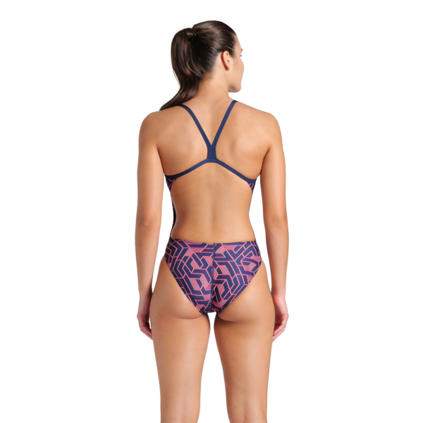 Arena W Arena Escape Swimsuit Challenge Back D 40 navy/team redwhiteblue Damen Produktbild 3