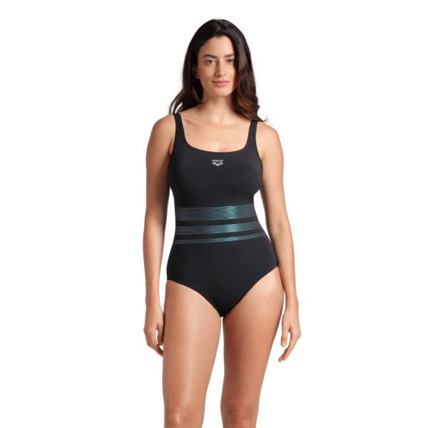 Arena W Arena Swimsuit Rosa Wing Back C Cup D 40 black Damen