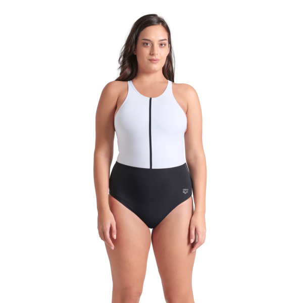 Arena W Arena Swimsuit Silvia Cross Back D 44 black/white/black Damen