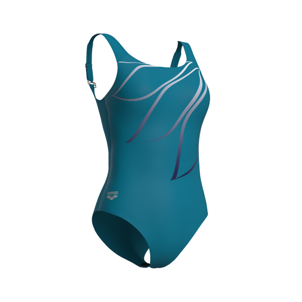 Arena W Arena Swimsuit Giorgia Squared Back C Cup D 38 green blue Damen Produktbild 2