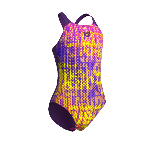 Arena G Arena Multi Colours Swimsuit V Back 152 plum multi/plum M&auml;dchen Produktbild 2