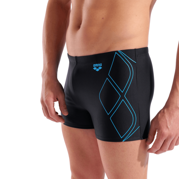Arena M Arena Graphic Swim Short D 5 black/turquoise Herren Produktbild 1