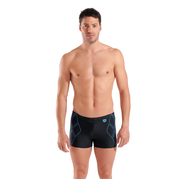 Arena M Arena Graphic Swim Short D 6 black/turquoise Herren