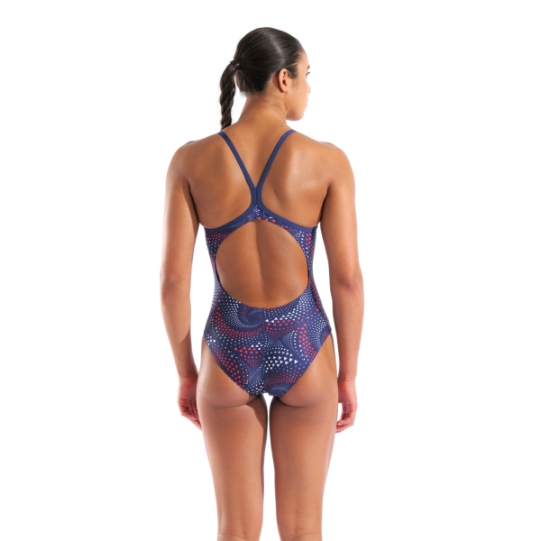 Arena W Arena Fireflow Swimsuit Lightdrop Back D 40 navy/team redwhiteblue Damen Produktbild 3