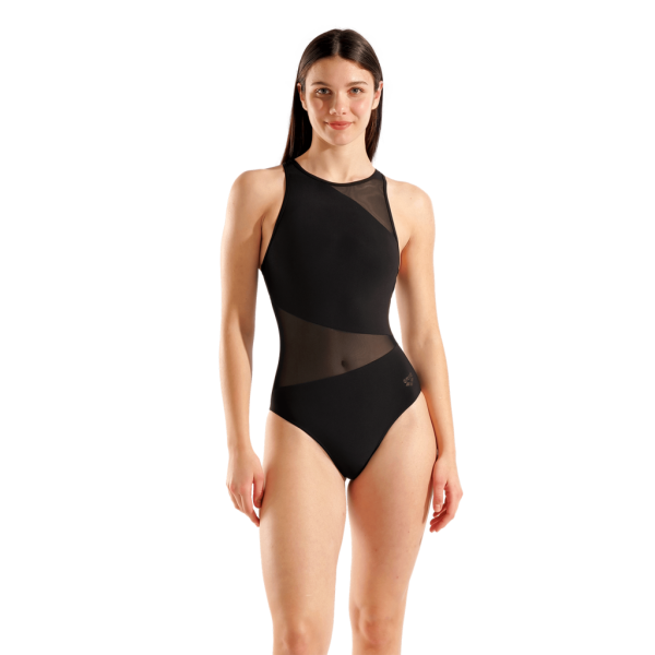 Arena W Arena Mesh Angle Swimsuit Vent Back B D 36 black Damen